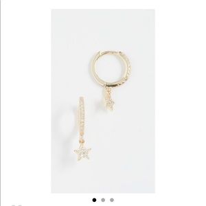 Shashi star mini hoop earrings 18k gold vermeil
